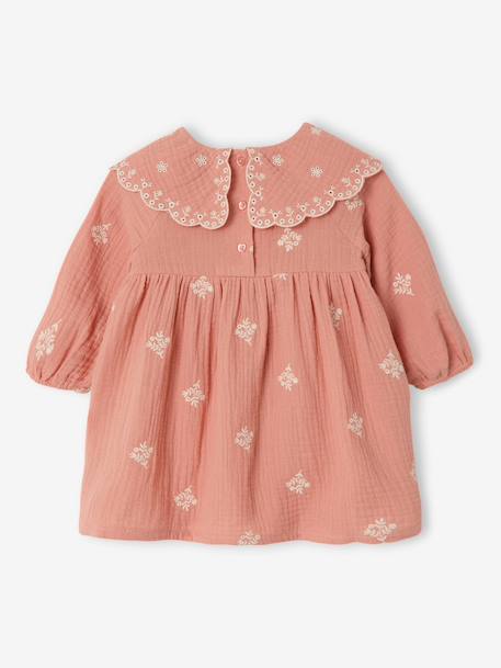 Robe bébé fille manches longues abricot - vertbaudet enfant 