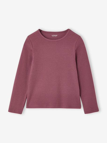 Lot de 3 T-shirts manches longues fille écru+encre+vanille - vertbaudet enfant 