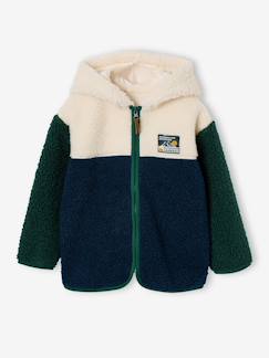 Jongens-Sherpavest met capuchon jongen