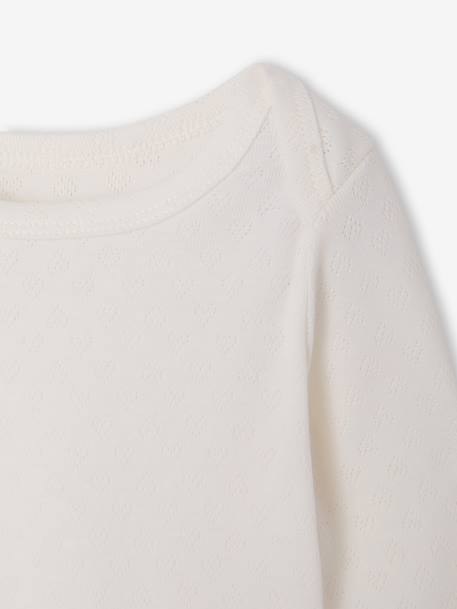 Set van 3 babyrompers met lange mouwen rozen - vertbaudet enfant 