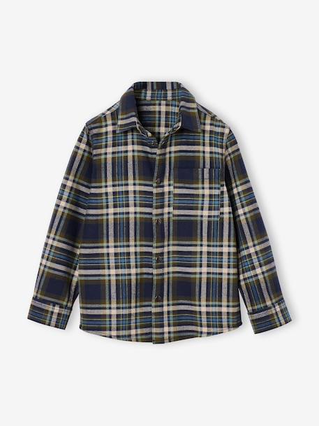 Garçon-Chemise à carreaux en flanelle garçon