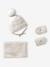 3-delige babyset met muts, colsjaal, wanten ecru - vertbaudet enfant 