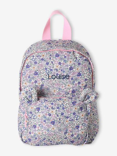 Sac à dos fille maternelle personnalisable animation oreilles ourson lilas poudré+vert sauge - vertbaudet enfant 
