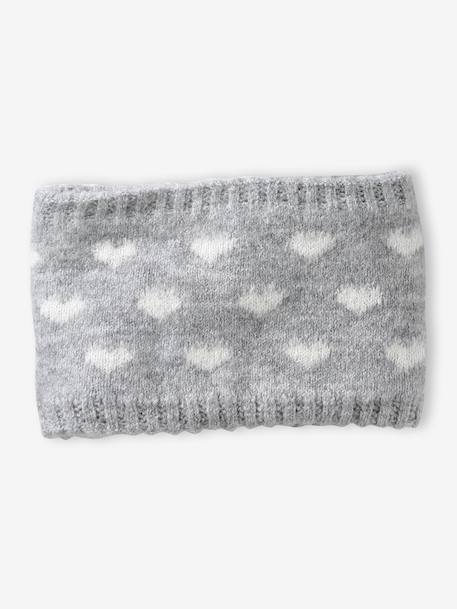 3-delige babyset met muts, colsjaal, wanten gemêleerd grijs - vertbaudet enfant 