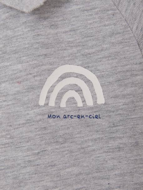 Lot de 2 bodies naissance manches longues col polo gris chiné - vertbaudet enfant 