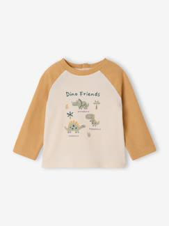 -T-shirt baby met lange mouwen en een geplaatste print aan de voorkant