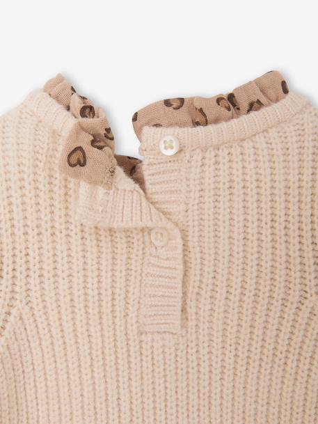 Pull 2 en 1 bébé bleu ciel+écru+rose poudré - vertbaudet enfant 