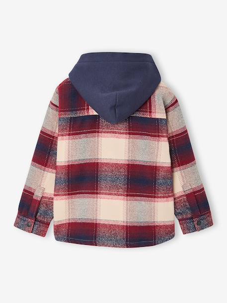Chemise à capuche garçon bordeaux - vertbaudet enfant 