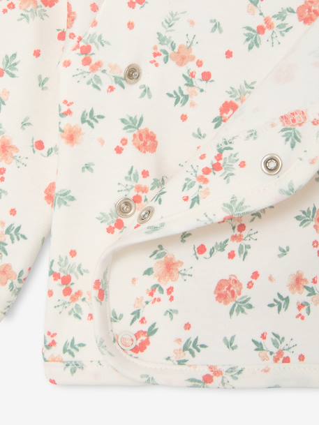 Brassière naissance manches longues cappuccino+écru+vert sauge - vertbaudet enfant 