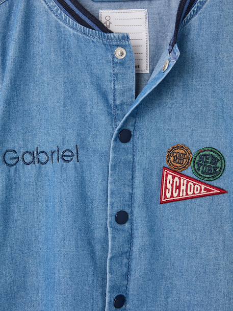 Tablier garçon personnalisable bleu jean - vertbaudet enfant 