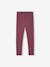 Lot 2 Leggings fille doublés maille polaire anthracite+prune - vertbaudet enfant 