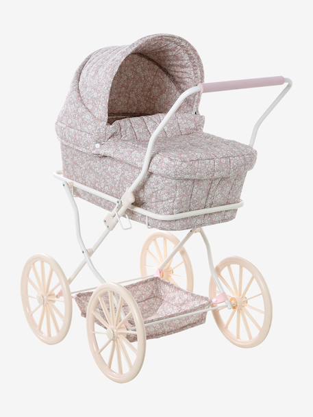 Landau pour poupon écru+noir+rose - vertbaudet enfant 