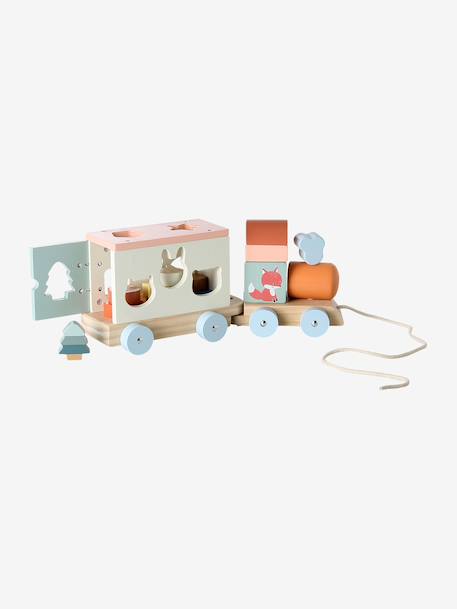 FSC® houten activiteitentrein ecru - vertbaudet enfant 