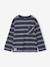 Tee-shirt manches longues effet rayé garçon marine+rayé blanc - vertbaudet enfant 