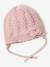 Ensemble bébé fille tricot bonnet snood moufles rose poudré - vertbaudet enfant 