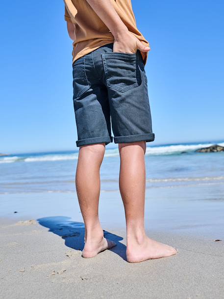Bermuda garçon 5 poches morphologie fin marine - vertbaudet enfant 