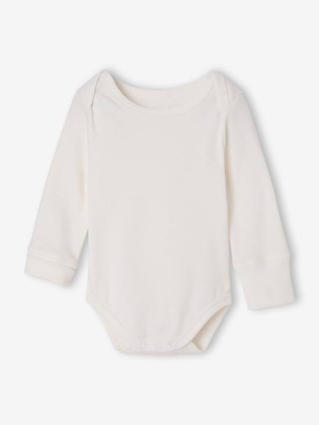 Set van 3 babyrompers met lange mouwen rozen - vertbaudet enfant 