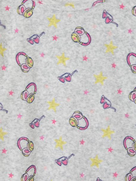 Set van 2 lange meisjespyjama's gemêleerd grijs - vertbaudet enfant 