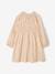 Robe courte fille manches longues cannelle+écru - vertbaudet enfant 
