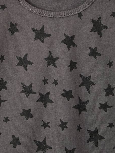 Meisjes T-shirt met lange mouwen ecru+grijs+marineblauw - vertbaudet enfant 