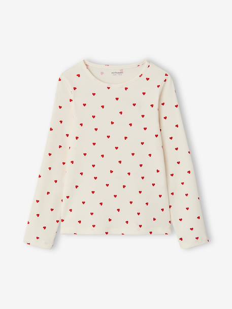 Set van 3 meisjes T-shirts met lange mouwen ecru+inktblauw+vanille - vertbaudet enfant 