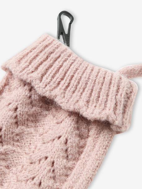 3-delige babyset met muts, colsjaal, wanten roze (poederkleur) - vertbaudet enfant 