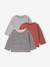 Set van 3 T-shirts Basics van biokatoen baby pecannoot+terracotta - vertbaudet enfant 