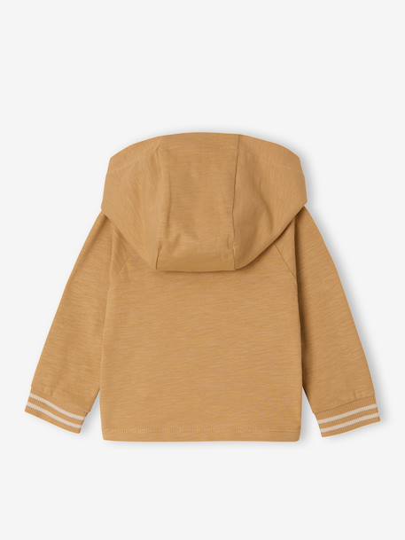 T-shirt met capuchon lange mouwen okergeel - vertbaudet enfant 