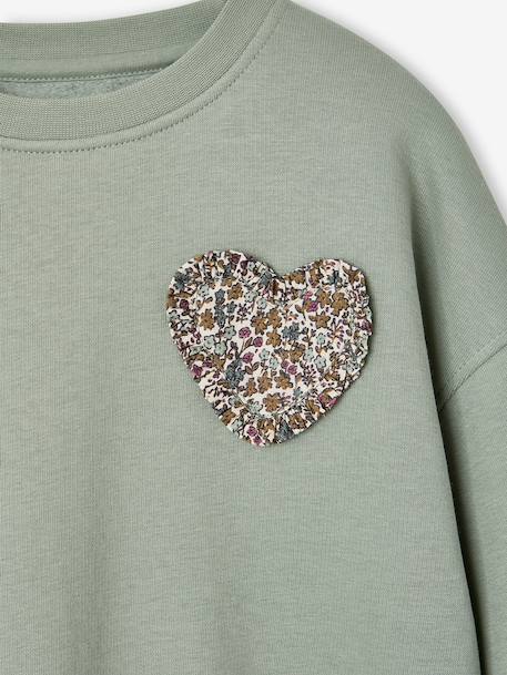 Sweat fille marine+vert de gris - vertbaudet enfant 