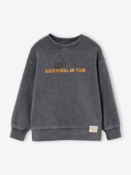 Sweater met ronde hals voor jongens leigrijs - vertbaudet enfant 