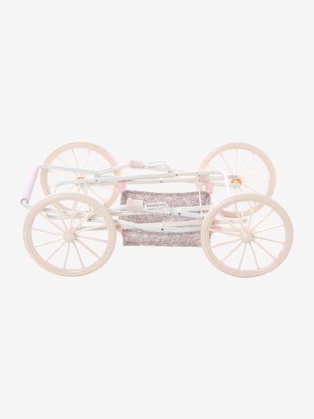 Landau pour poupon écru+noir+rose - vertbaudet enfant 