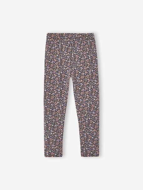 Legging fille doublé maille polaire bois de rose+chocolat+encre+gris foncé+gris imprimé+marron imprimé - vertbaudet enfant 