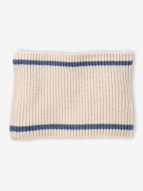 Ensemble bébé tricot bonnet, snood et moufles écru - vertbaudet enfant 