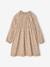 Robe courte fille manches longues cannelle+écru - vertbaudet enfant 