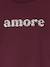 Sweat fille oversize inscription léopard anthracite+bordeaux - vertbaudet enfant 
