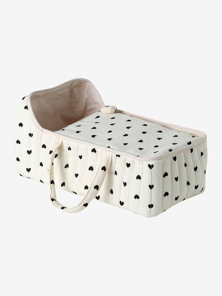 Babymandje in katoengaas geel+rozen+zwart - vertbaudet enfant 