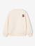 Sweatshirt met badges meisje ecru - vertbaudet enfant 
