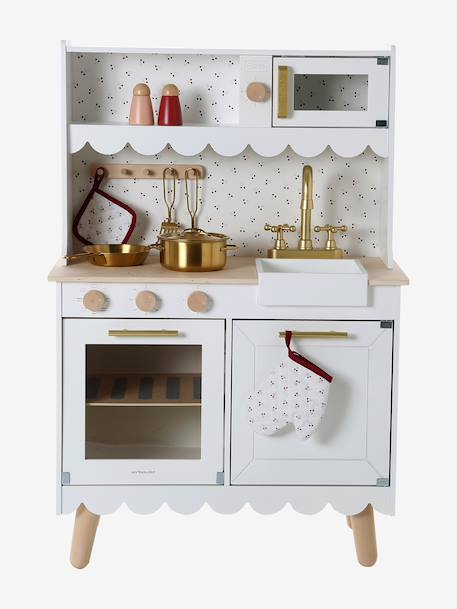 Feestelijke keuken met houten benodigdheden / toebehoren FSCÂ® wit - vertbaudet enfant 