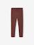 Lot 2 Leggings fille doublés maille polaire anthracite+prune - vertbaudet enfant 