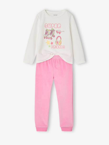 Set van 2 lange meisjespyjama's gemêleerd grijs - vertbaudet enfant 