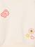 Sweatshirt met badges meisje ecru - vertbaudet enfant 