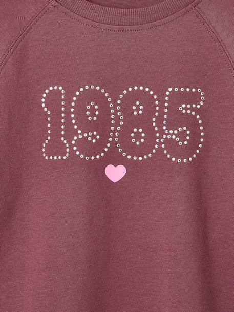 T-shirt manches longues fille encre+prune - vertbaudet enfant 