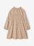 Robe courte fille manches longues cannelle+écru - vertbaudet enfant 