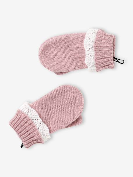 Meisjesset met muts, colsjaal en handschoenen lichtroze - vertbaudet enfant 