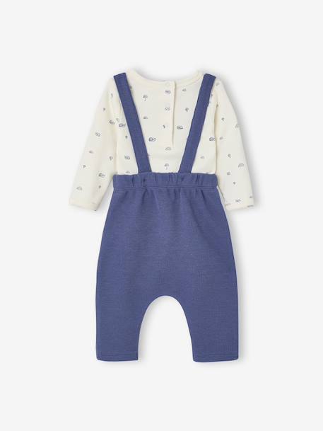 Ensemble body et pantalon bébé bleu moyen - vertbaudet enfant 