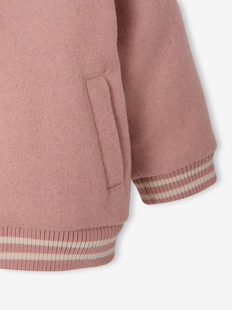 Teddyvest met capuchon voor baby's roze (poederkleur) - vertbaudet enfant 