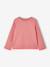 Meisjesshirt met fleece, lange mouwen rouge+vanille - vertbaudet enfant 