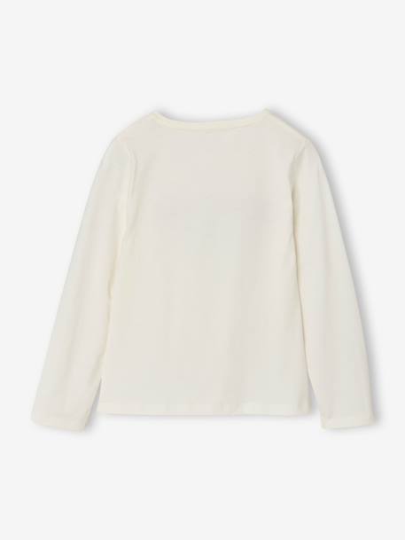 T-shirt manches longues fille écru - vertbaudet enfant 
