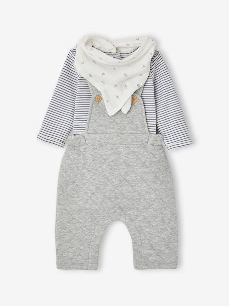 Personaliseerbare 3-delige babyset gemêleerd grijs - vertbaudet enfant 