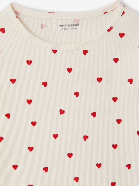 Lot de 3 T-shirts manches longues fille écru+encre+vanille - vertbaudet enfant 